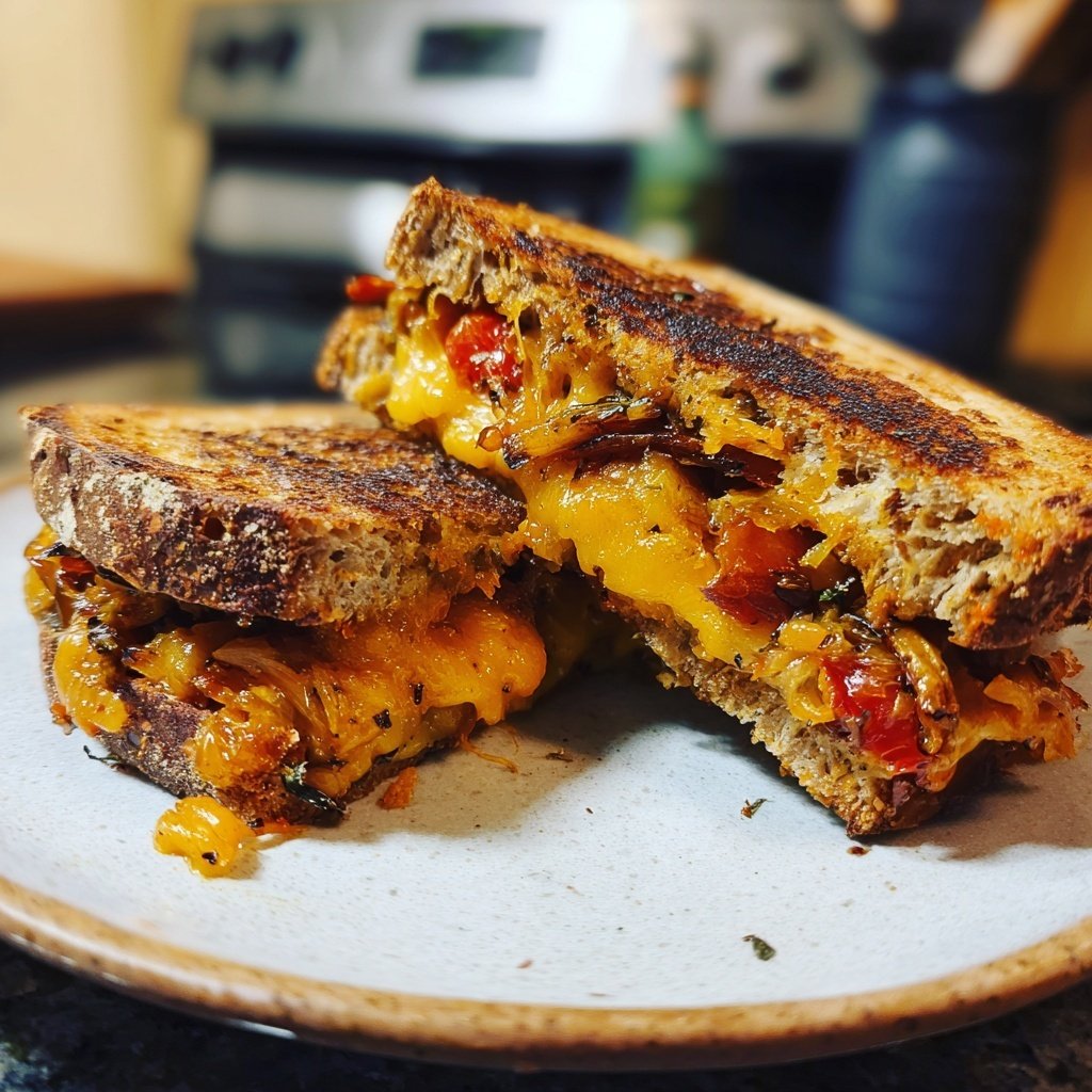 Herzhafter Gebratener Gemüse Sandwich