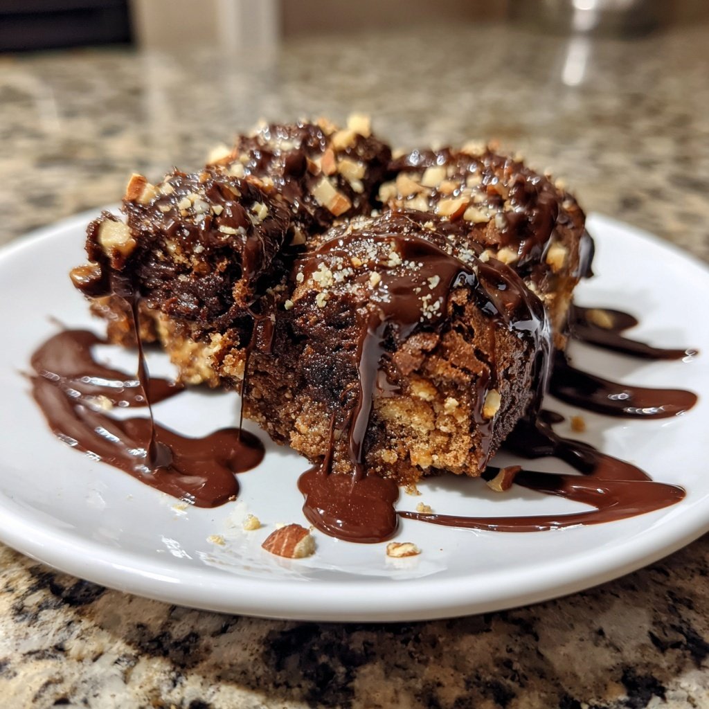 Warmer Klebriger Brownie-Auflauf