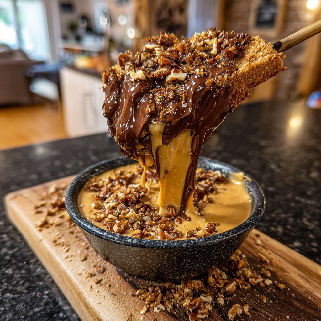 Nuss Karamell Fondue Explosion