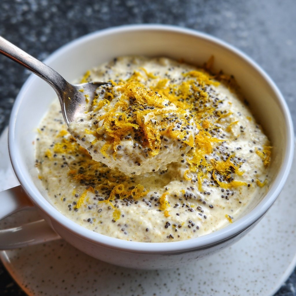 Cremiger Zitronen-Mohn-Porridge