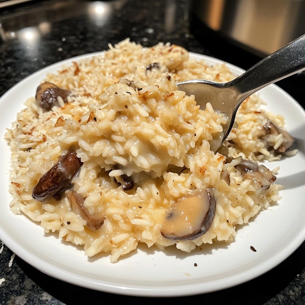 Pilzrisotto mit Parmesan