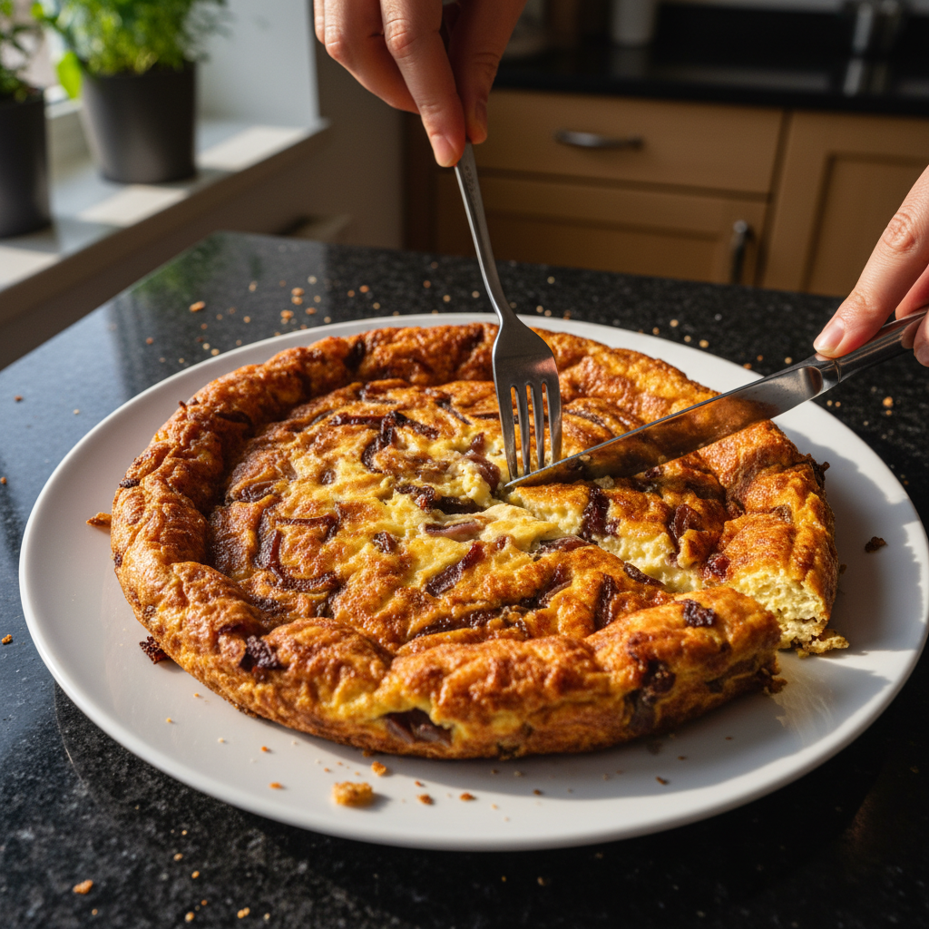 Herzhafte Karamellisierte Zwiebel Frittata