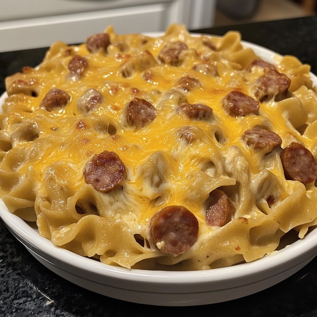 Käsenudeln mit Fleischwurst