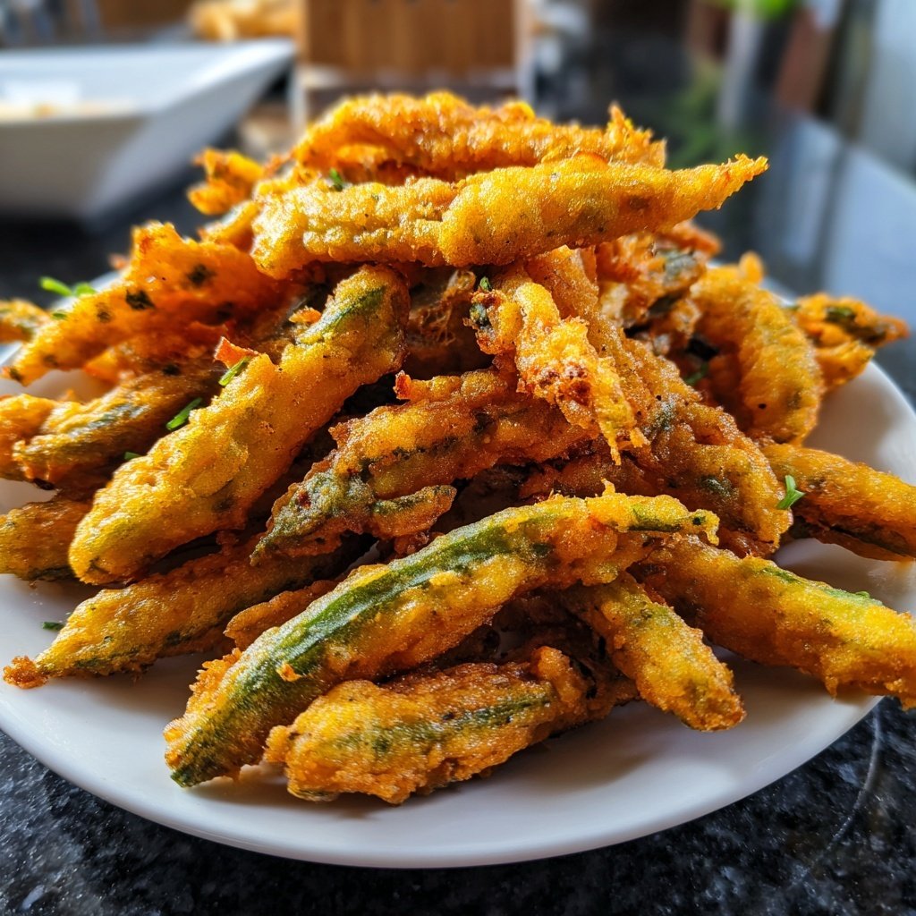 Luftfritteuse frittierte Gurken