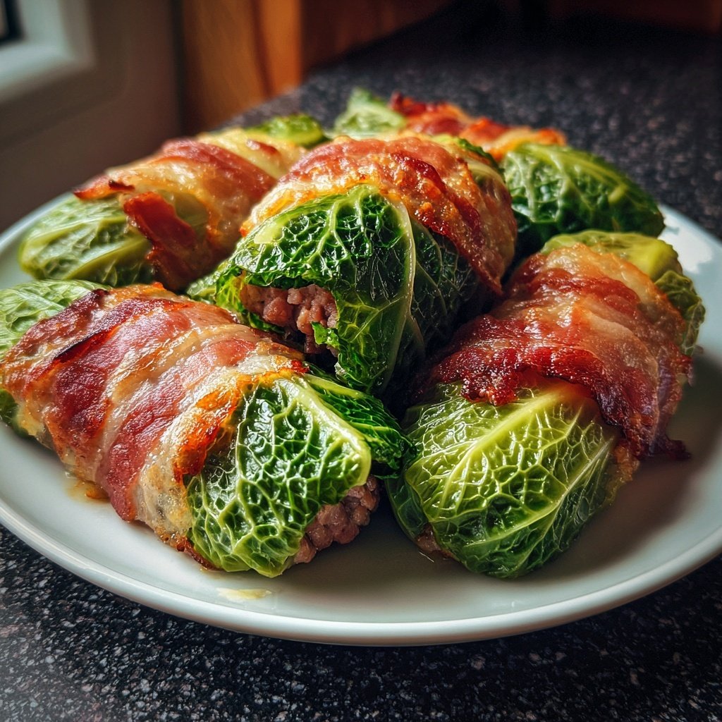 Wirsing Rouladen mit Hackfleisch