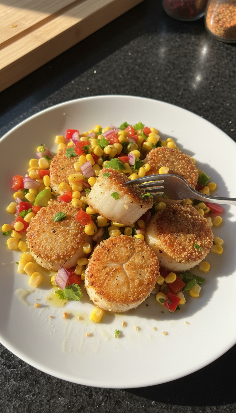 Jakobsmuscheln mit Süßmais Salsa​