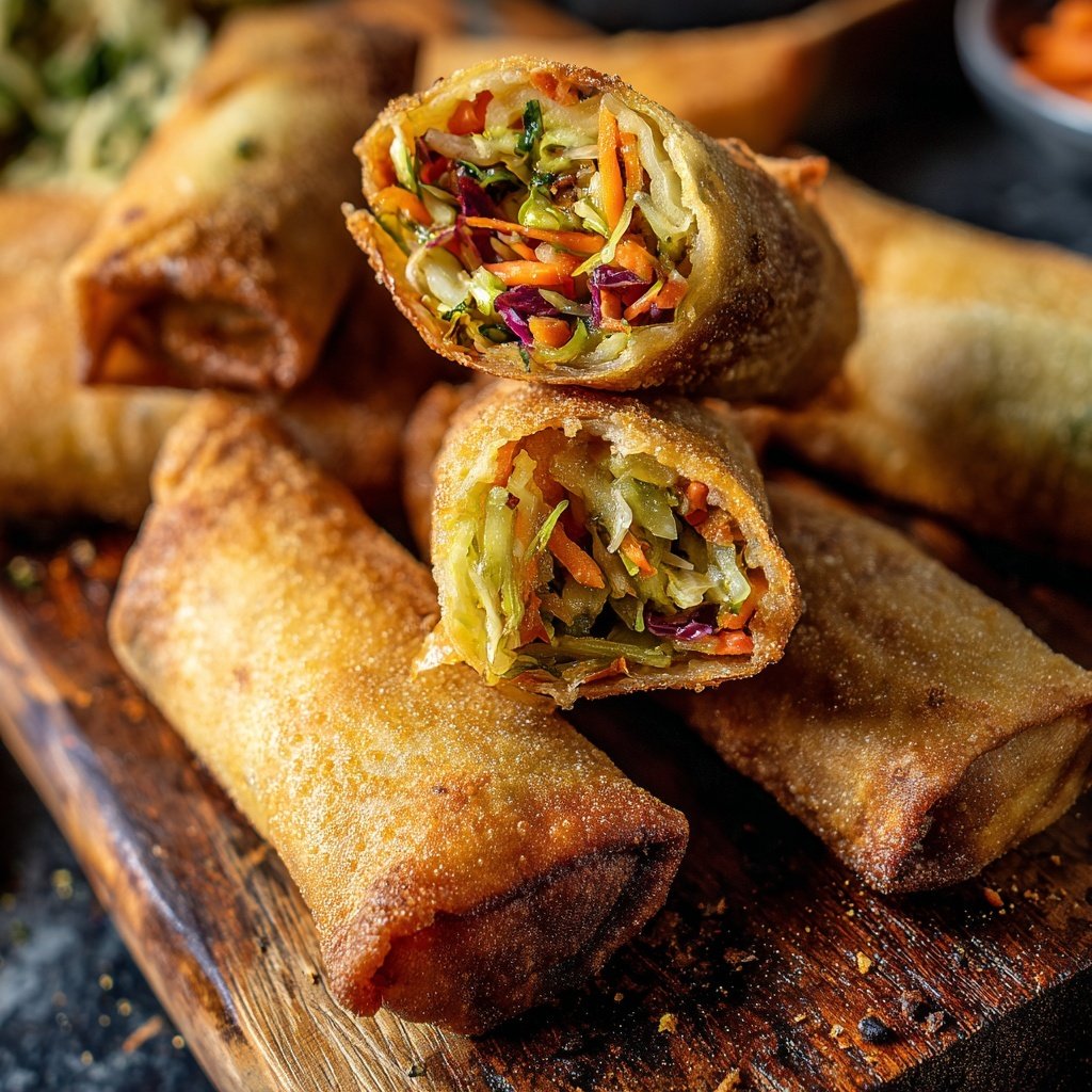 Knusprige Gemüse Frühlingsrollen