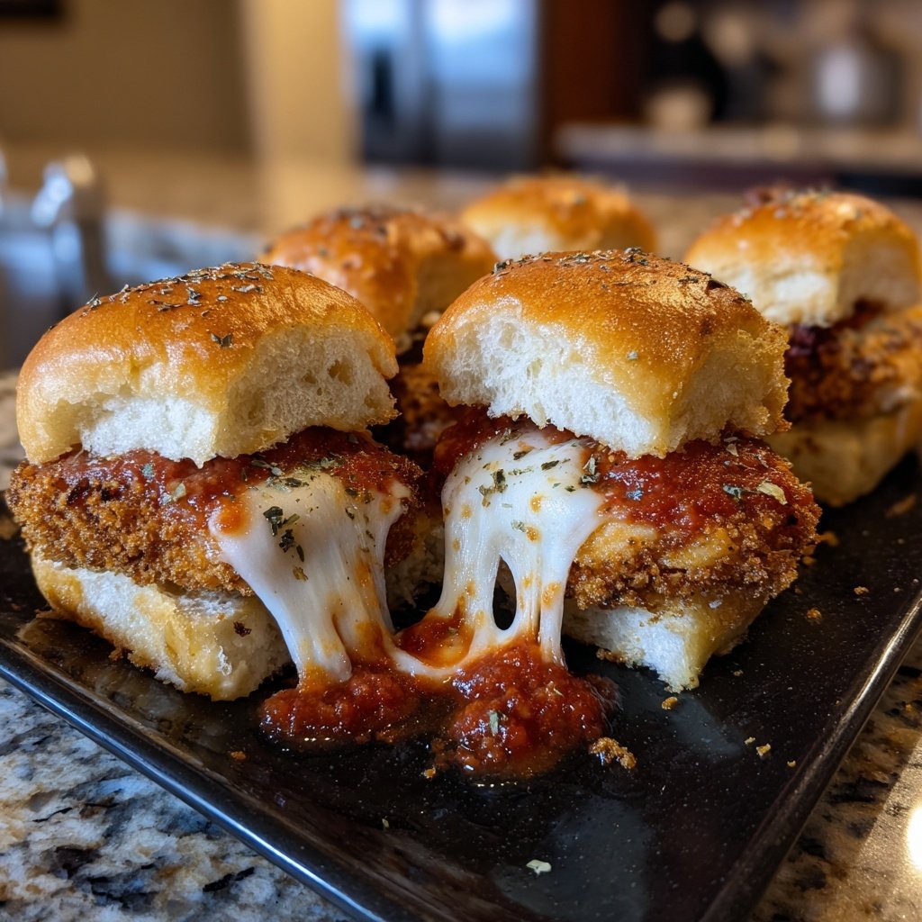 Knusprige Chicken Parmesan Sliders