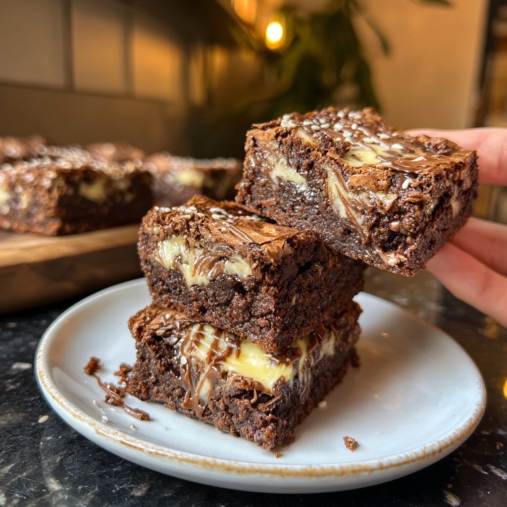 Tahini Swirl Schoko Brownies