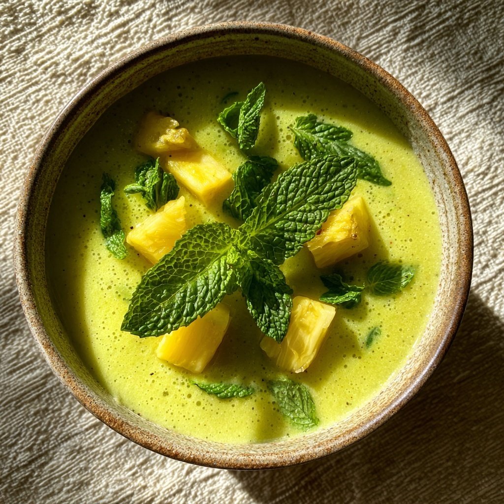 Ananas Gazpacho mit Minze