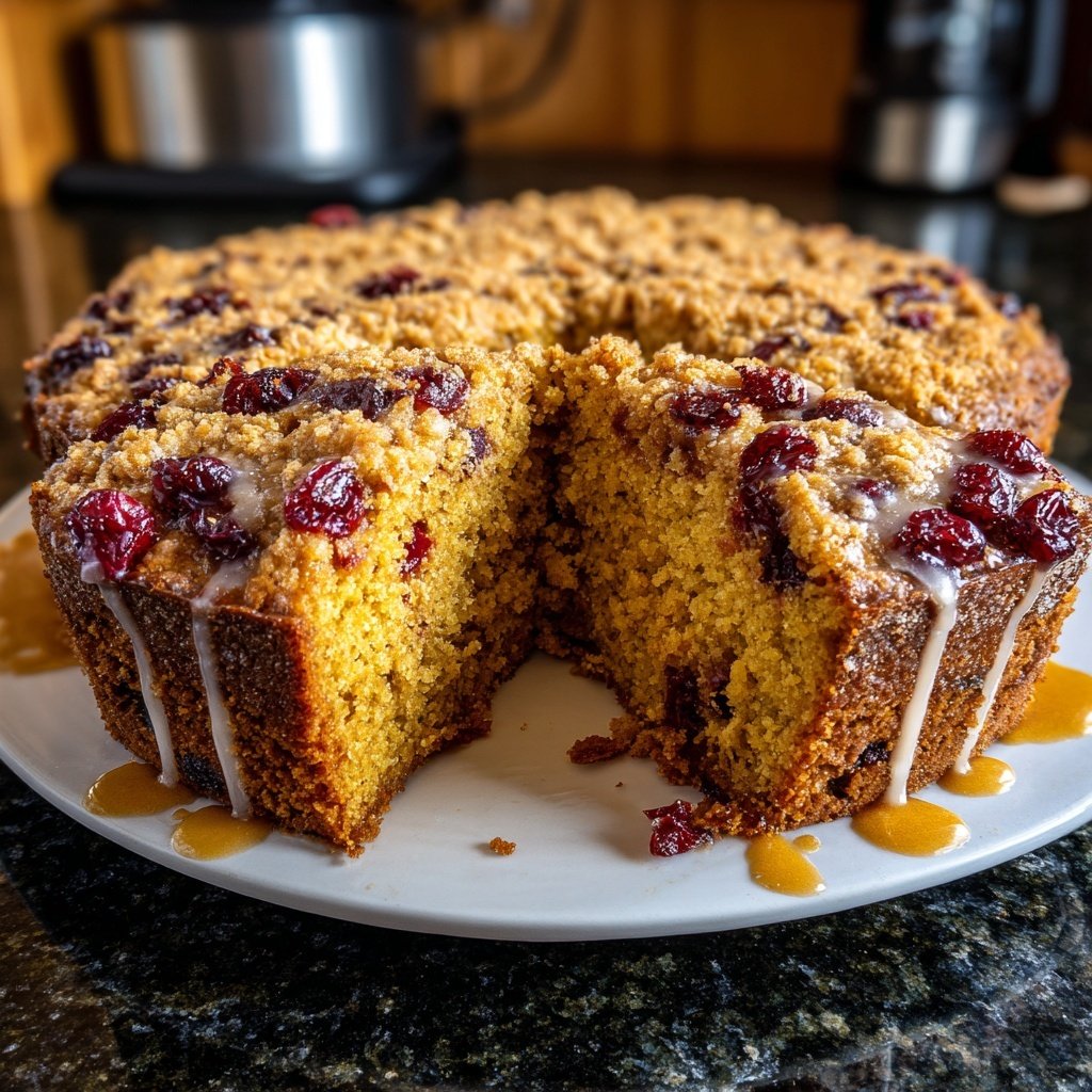 Orangen-Cranberry-Frühstücks-Kuchen