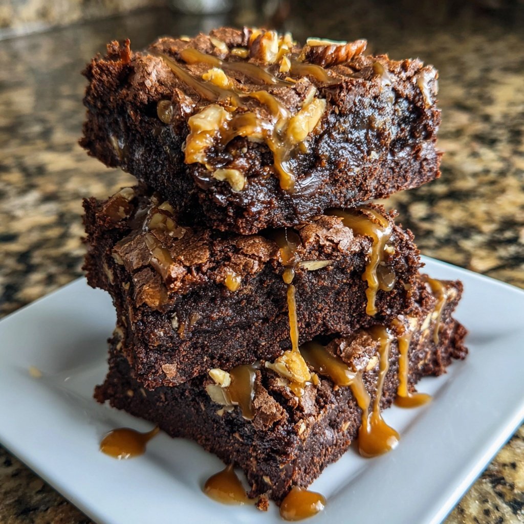 Karamell Topfen Brownies
