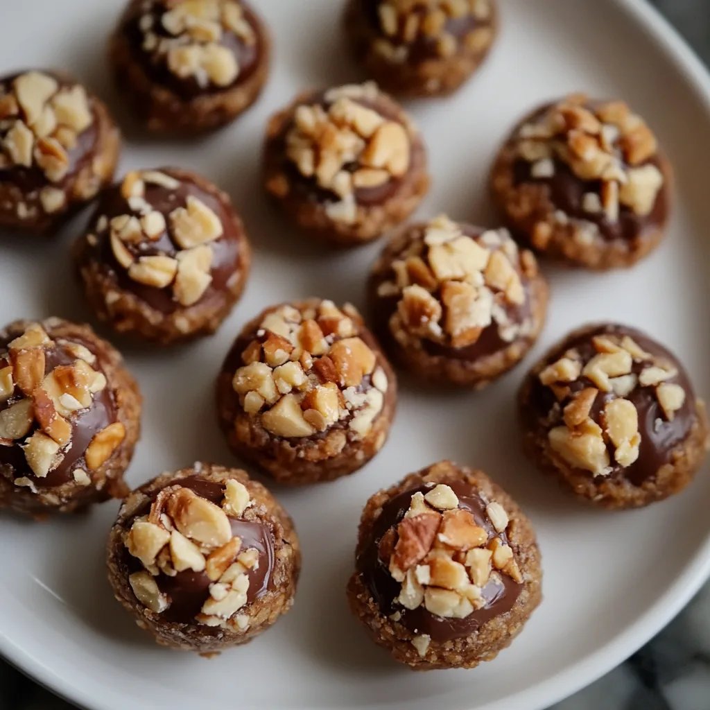 Knusprige Haselnussküsschen mit Nuss-Nougat-Füllung