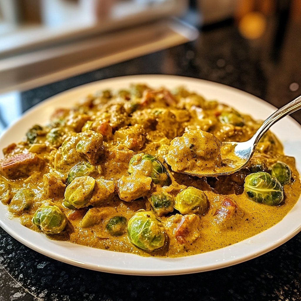 Veganes Rosenkohl-Curry