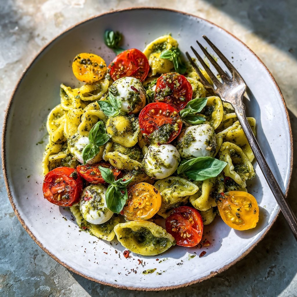 Pesto Caprese Nudelsalat