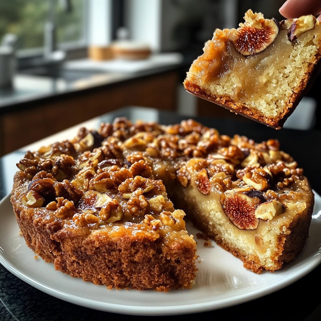 Steinbock Feige Walnuss Kuchen