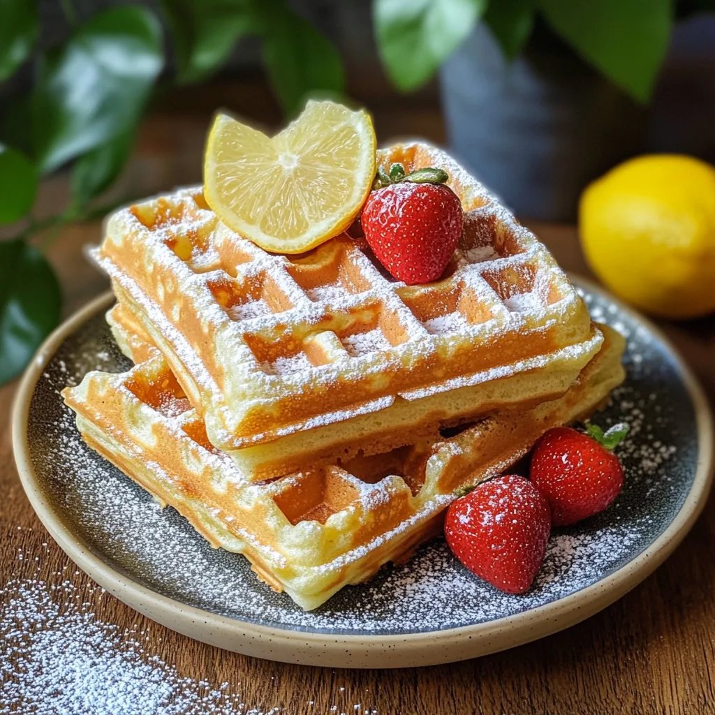 Zitronen-Quark-Waffeln