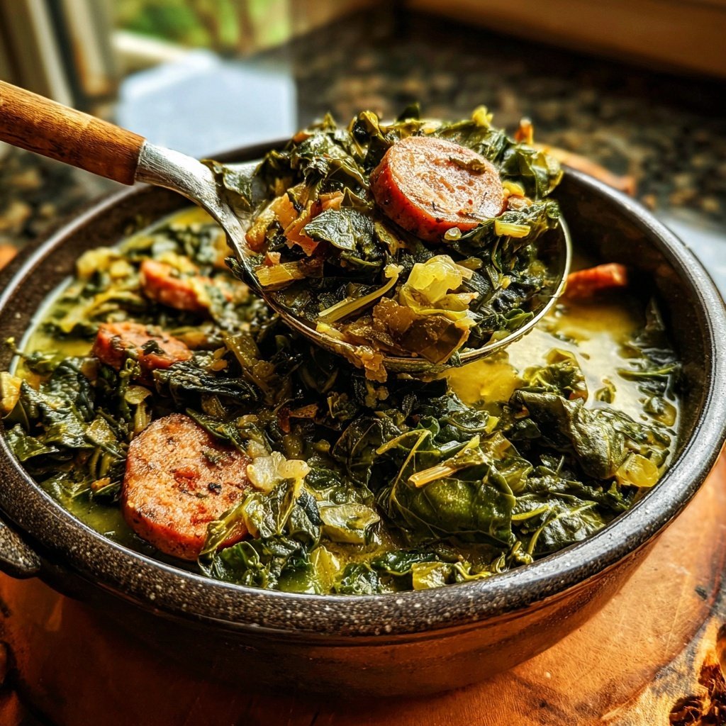 Grünkohl Eintopf mit Mettwurst