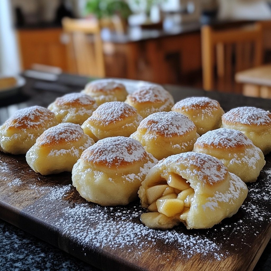 Gebackene Apfel-Zimtknödel