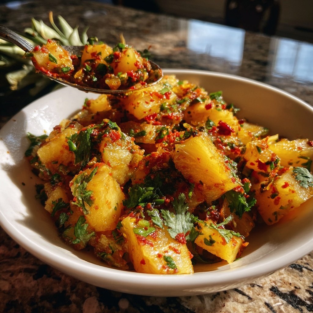 Süß scharfe Ananas Salsa