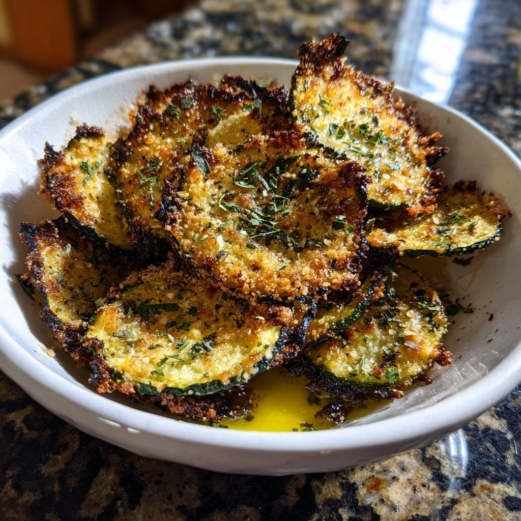 Frittierte Zucchini Parmesan Chips