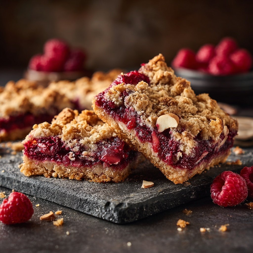 Himbeer-Mandel-Crumble-Riegel