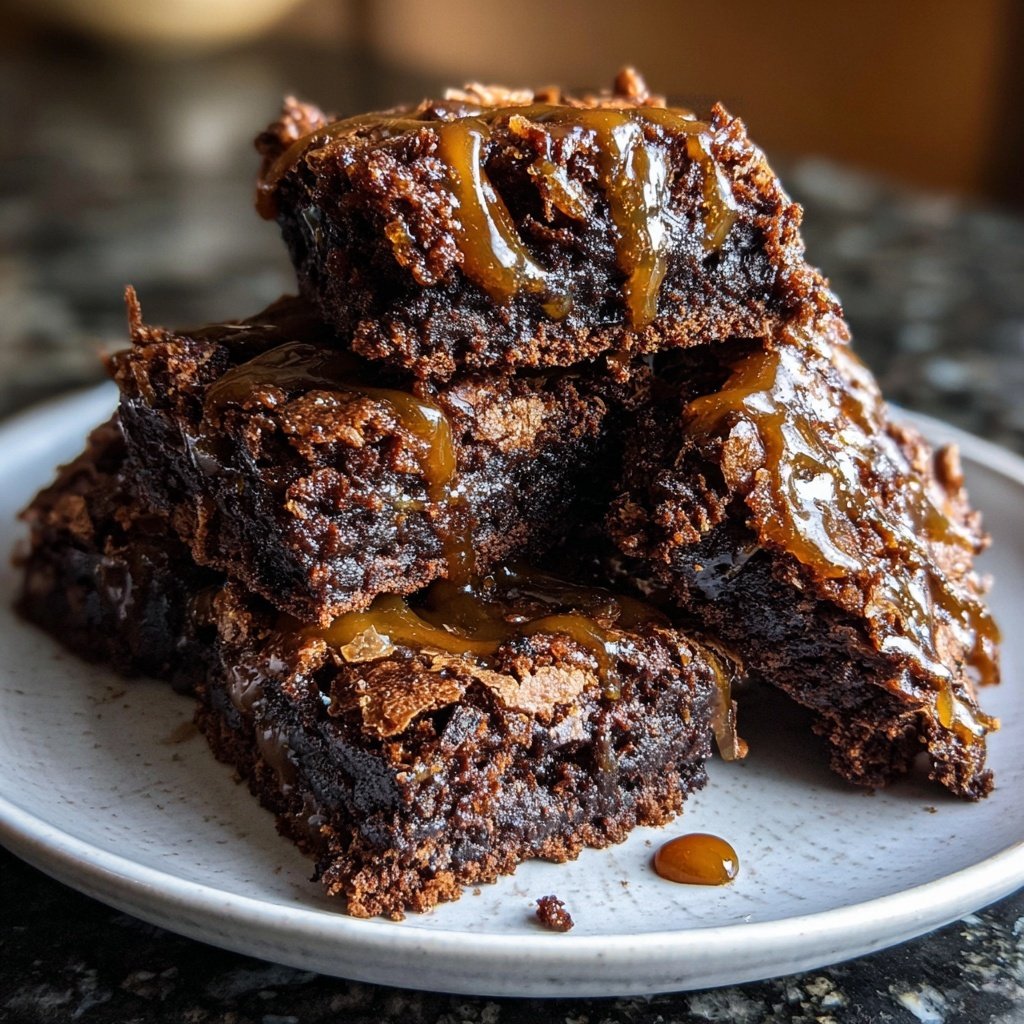 Sauerteig Abfall Brownies mit Ahornglasur