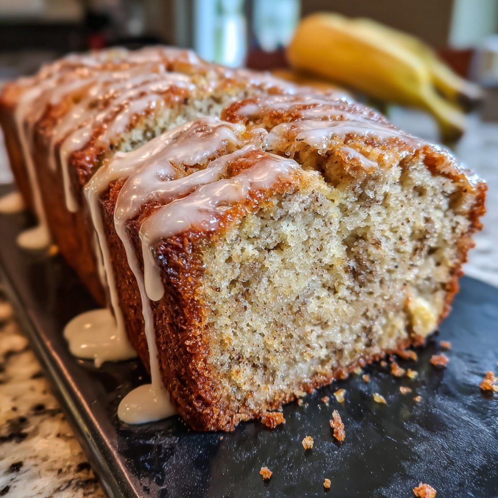 Bananenbrot mit Ahorn Glasur