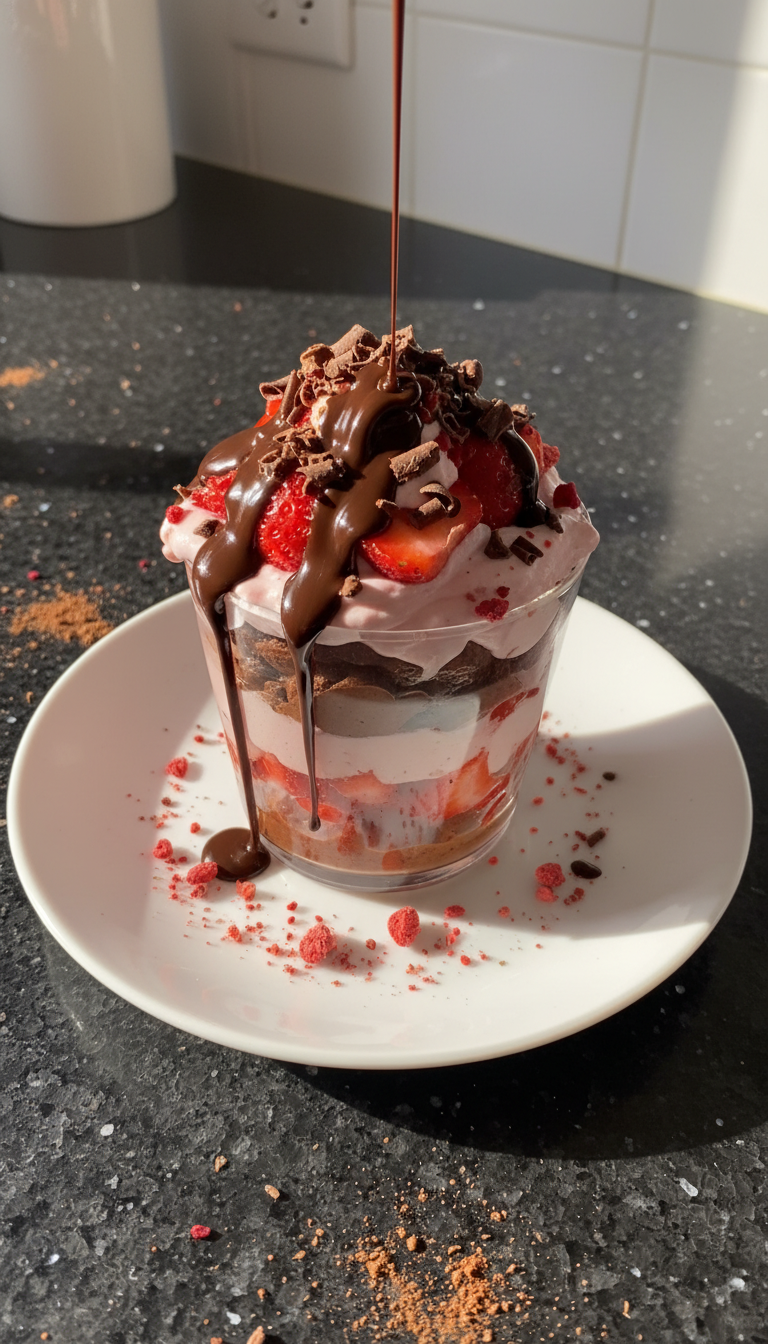 Schoko Erdbeer Liebes Becher​