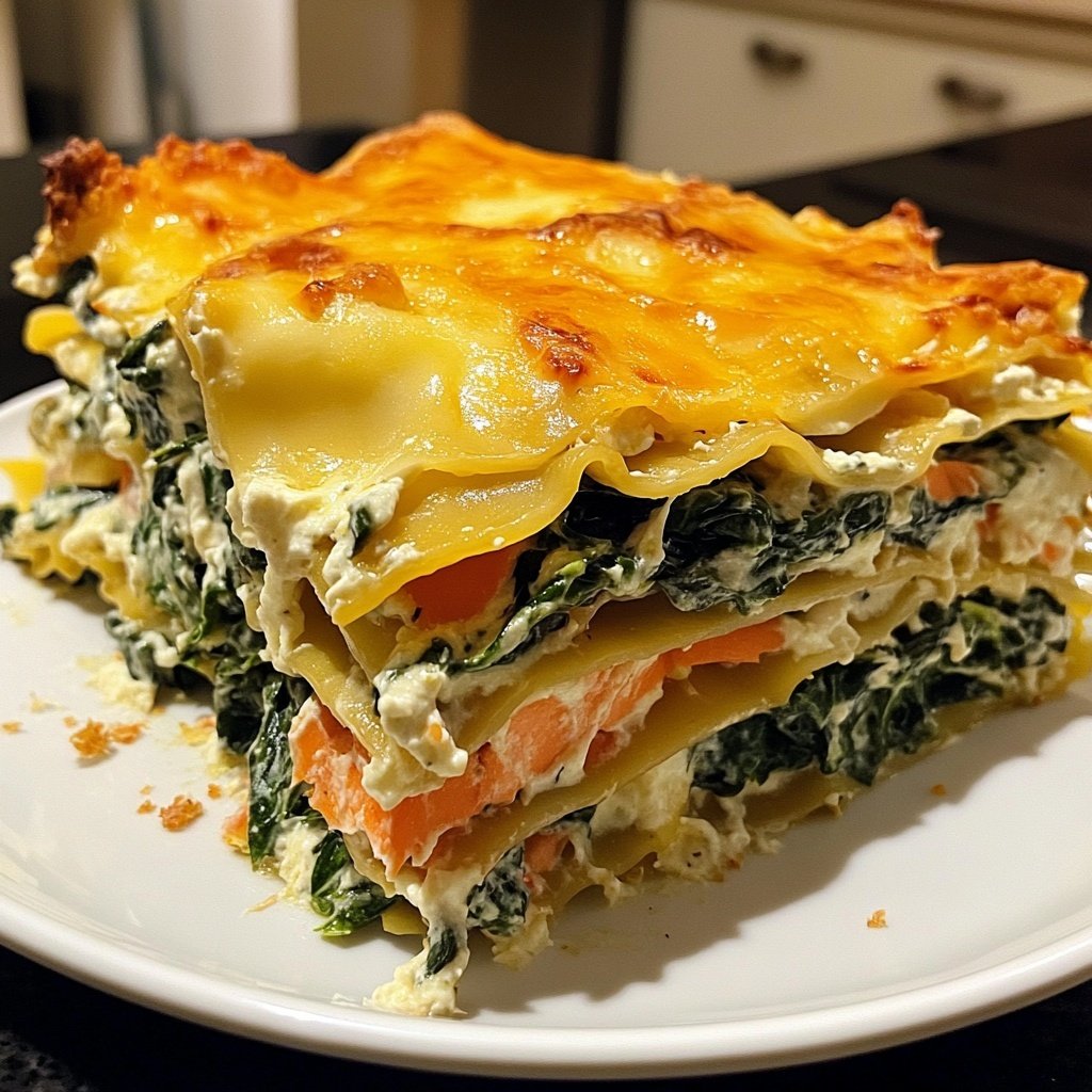 Spinat-Lachs-Lasagne für die Feiertage
