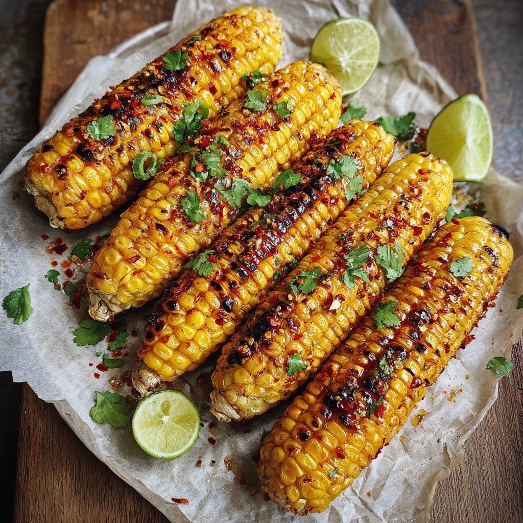 Chili Limetten Maiskolben