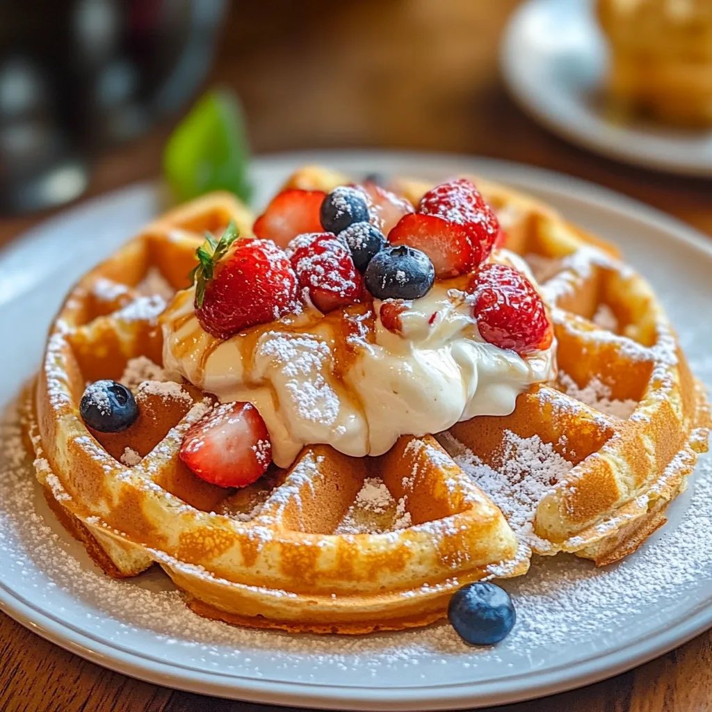 Waffeln mit Joghurt