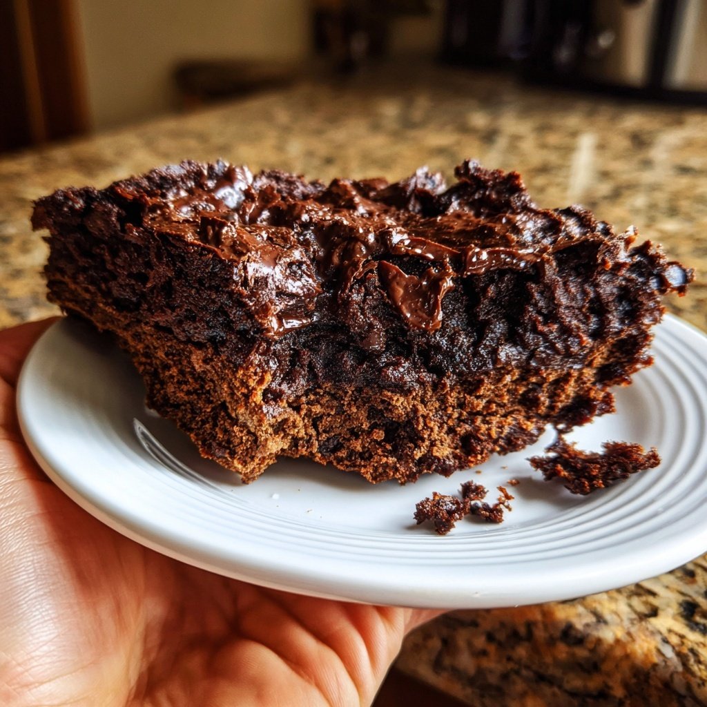 Sauerteig Abfall Brownies mit Espresso Pulver