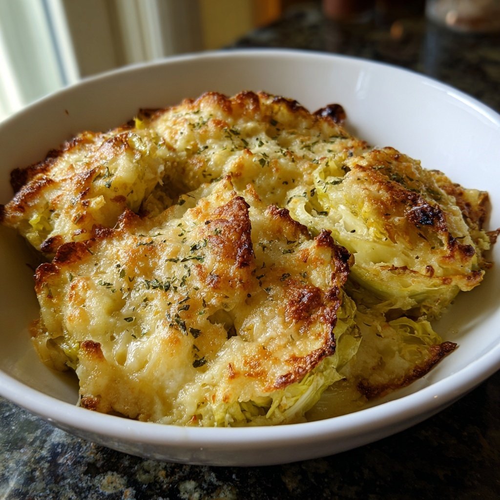 Smashed Rosenkohl aus dem Ofen mit Parmesanhaube​