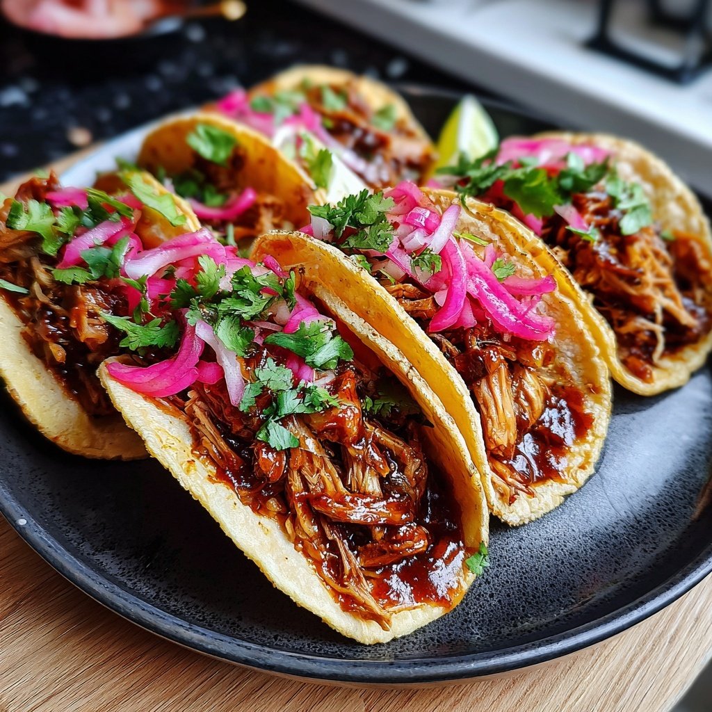 Vegane BBQ Jackfruit Tacos