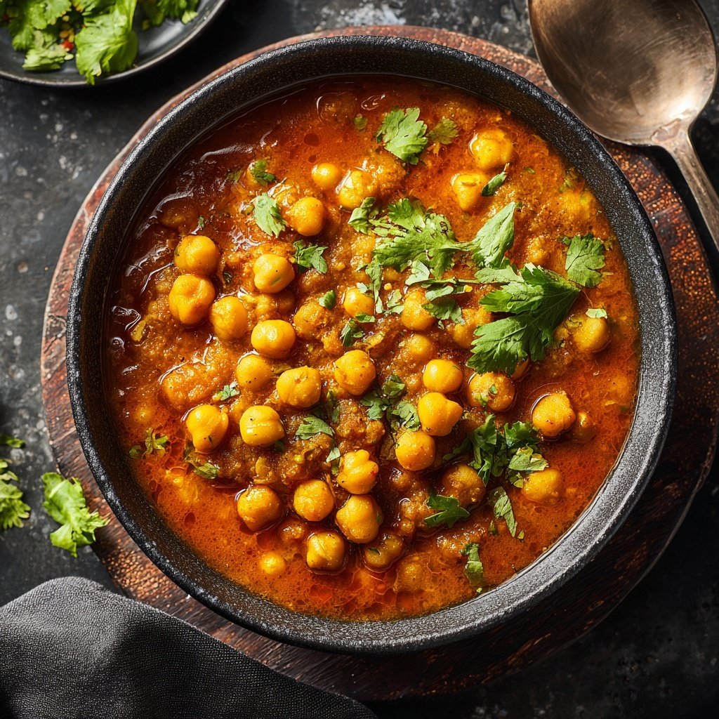 Schnelles Chana Masala Kichererbsen Curry
