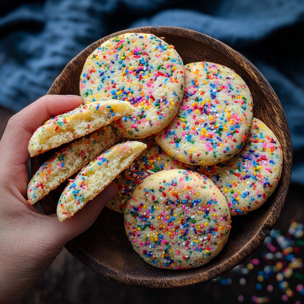 Regenbogen-Streusel-Zuckerplätzchen