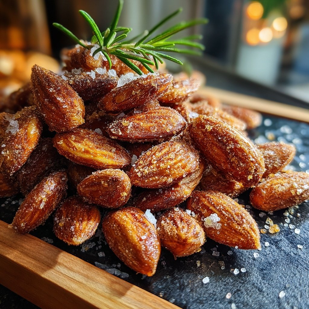 Salzig-süße Mandeln mit Rosmarin