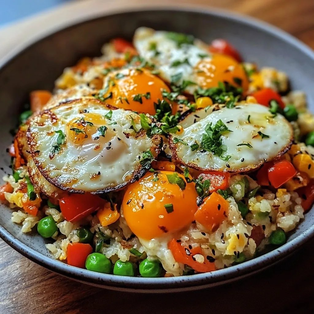 Gebratener Reis mit Gemüse und Ei