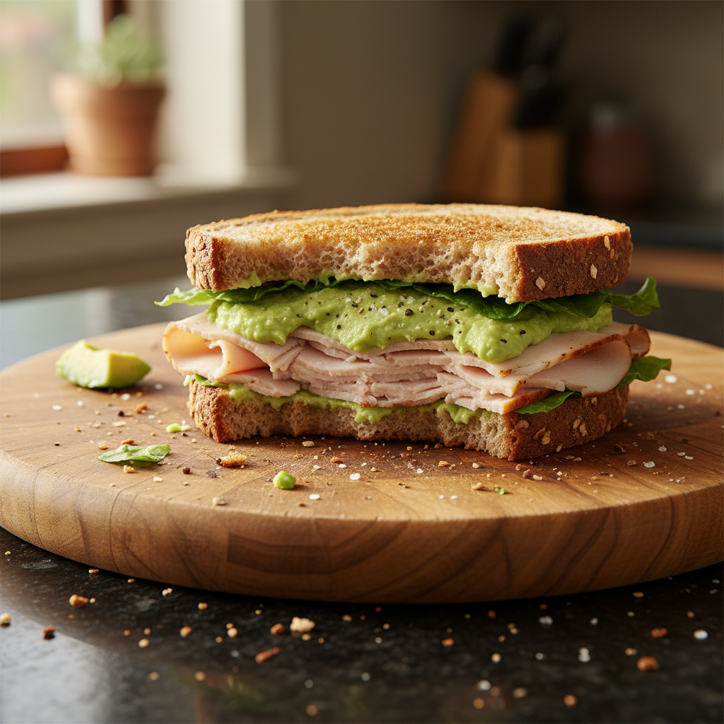 Gesundes Truthahn Avocado Sandwich
