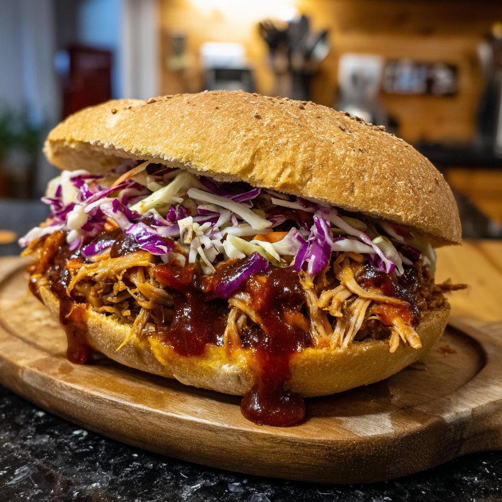 Pulled Pork Sandwich Langsam Kocher