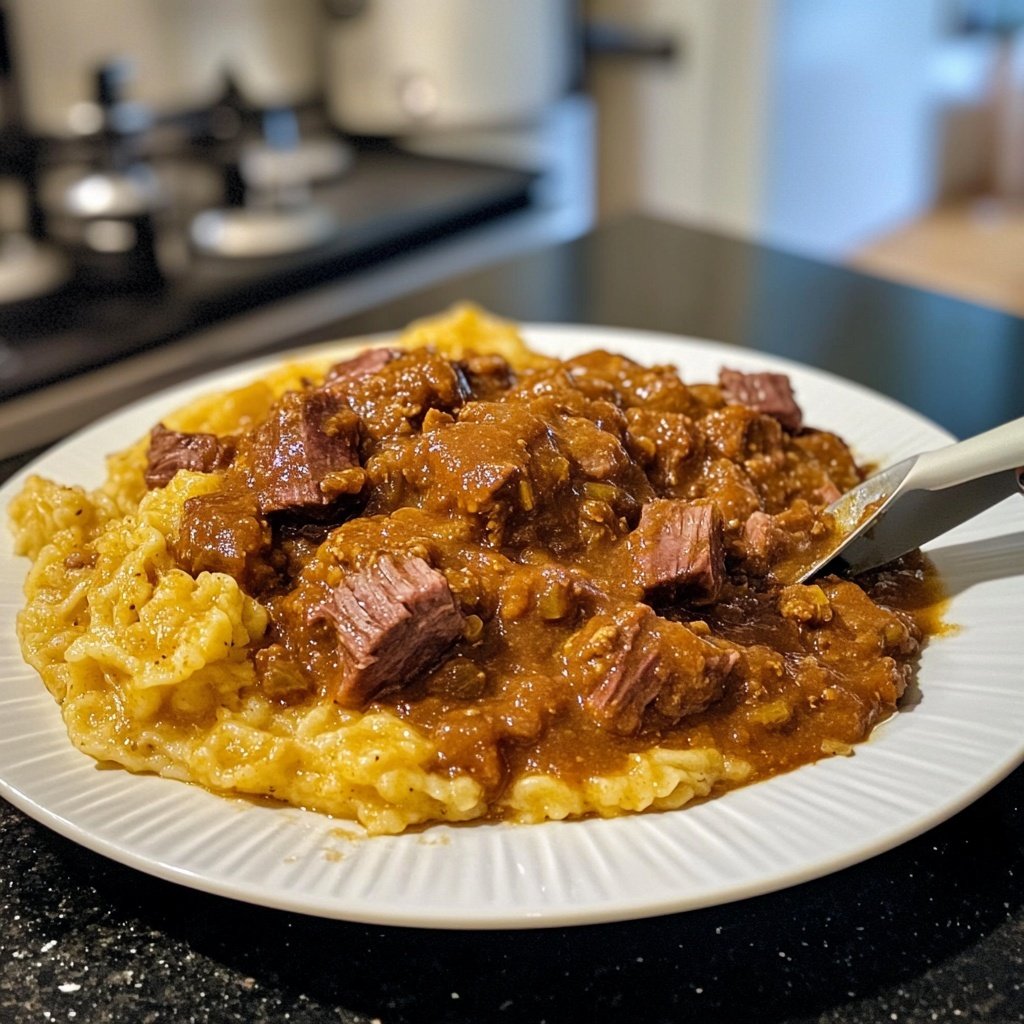 Wildschweinragout mit Spätzle