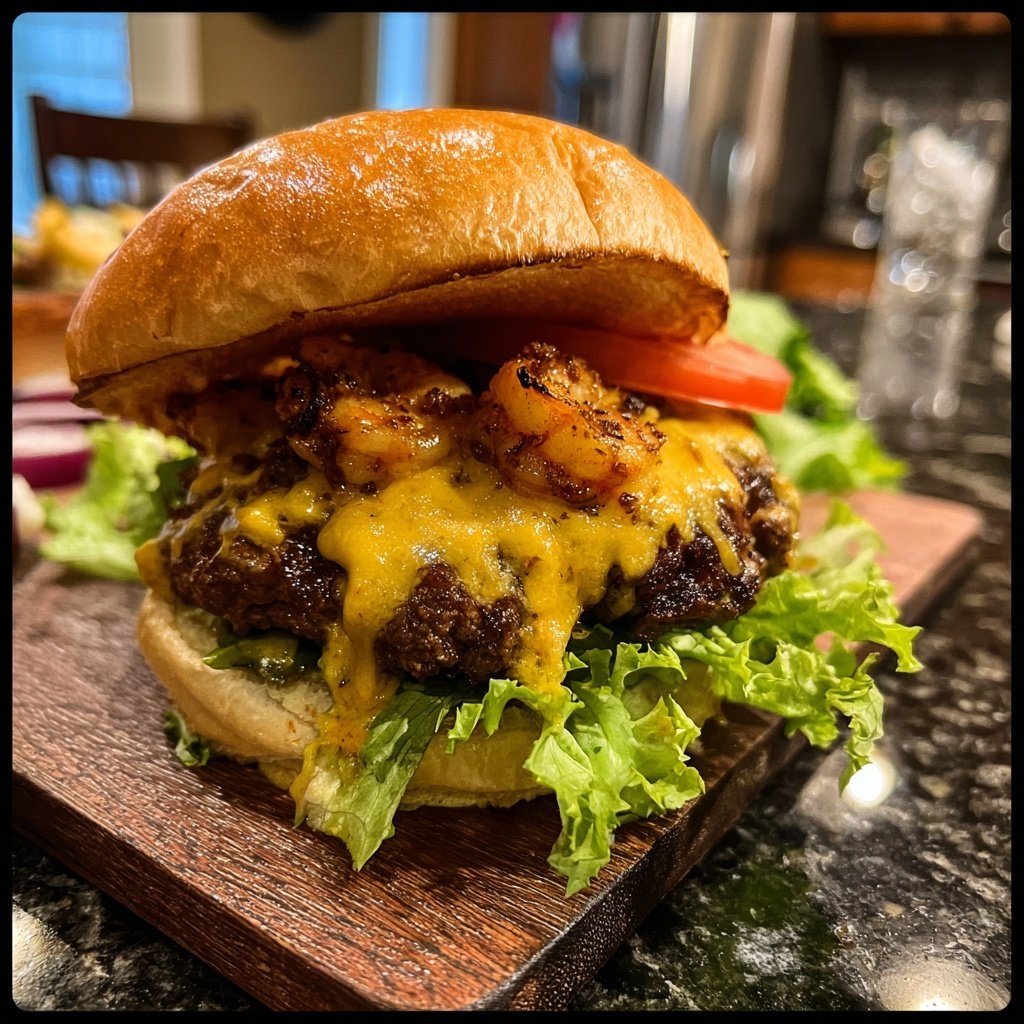 Köstliche Surf and Turf Burger