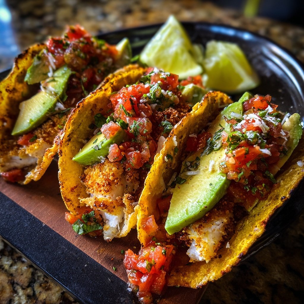 Knusperfisch Taco Schüsseln Avocado