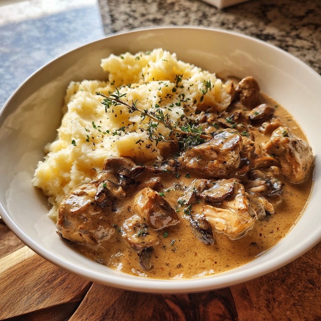Pilz Ragout mit Kartoffelpüree